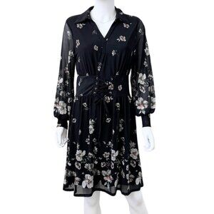 NWT Ember Whimsigoth Midi Dress L Boho Witchy Celestial Gothic Romantic